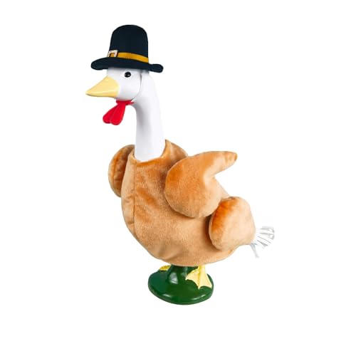 HALSHI Turkey Porch Goose Outfits for 23 Inch Lawn Statue Funny Costume for Plastic/Cement Goose Statue Seasonal Fall Thanksgiving Sculpture Clothes for Garden Yard Patio Party Decoration