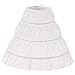 MEITEMEI Enfants 3 cerceaux Petticoat Filles Crinoline Jupons sous 4-14 Ans Filles Princesse/Robe de Cérémonie (7-13 yrs,Length 25.6", Blanc)
