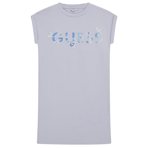 GUESS Girls' One Size Light French Terry Embroidered Logo Patch Dress