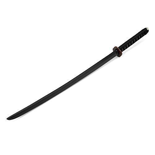 Playwell Artes Marciales Madera Bokken con Cuerda Manillar - Negro Roble