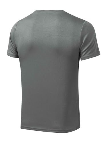 Men's Workout Cooling Running Shirts Quick Dry Short Sleeve Reflective Stripe Athletic Gym T-Shirts 01218YD2