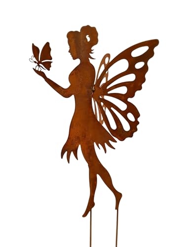 Bornhöft Gartenstecker Gartendekoration Fee mit Schmetterling,...