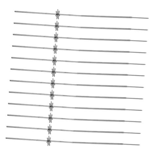 FUTUREORYY 20 Piezas Brochetas Metal Inoxidable para Barbacoa Reutilizables y Planas para Carne Pollo y Verduras Camping y Jardín