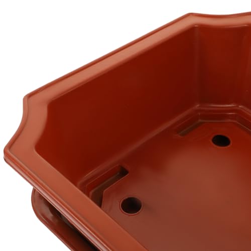 Cabilock Vaso De Treinamento De Bonsai Com Bandeja Plantador De Bonsai De Jardim Vaso Retangular Com