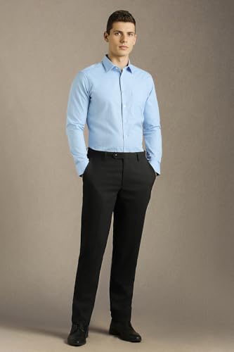 Image of Louis Philippe Men's Slim Fit Easy to Iron Everyday wear Premium Cotton Full Sleeve Textured Formal Shirt