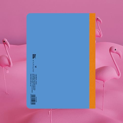 Image of flexbook Smartbook Notebook Ruled Blue | A4 | 21x29cm | 160 pages | 70gsm Fabriano Ivory Paper | Colorful Eco Paper Cover | with Orange linen spine