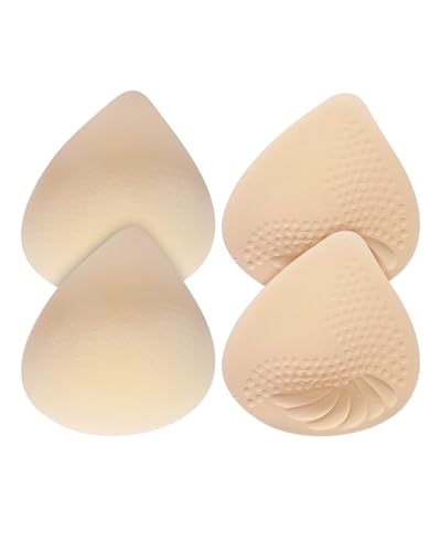 OXDOHUE 2 pares de almohadillas triangulares para sujetador, almohadillas transpirables para sujetador color carne, almohadillas para sujetador deportivo, almohadillas de repuesto para sujetador