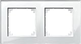 2fach Merten 489219 M-PLAN-Echtglasrahmen, 2fach, Brillantweiß