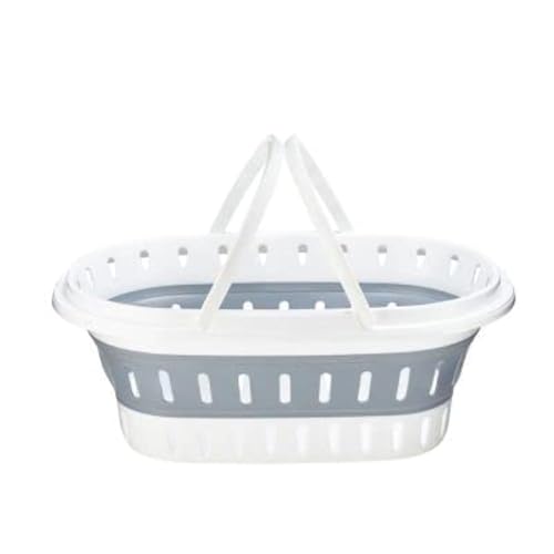 Lakeland Collapsible Laundry Basket 25L – Folds Flat For Storage Control Grip Handles