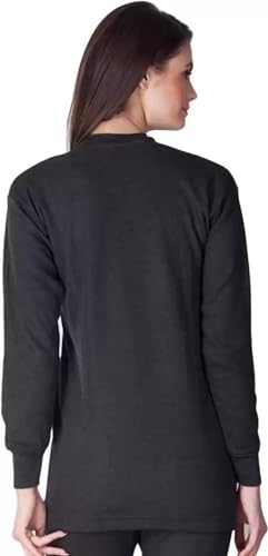 Image of Alfa Women's V-Neck Full Sleeves Thermal Top | Soft Cotton Winter Wear Inner Top for Cold Weather Protection
