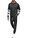 LecGee Men's 2 Piece Fashion Tracksuit Sweatsuit Long Sleeve Pullover Athletic Hoodies Casual Sport Jogging Suits(P2,S)