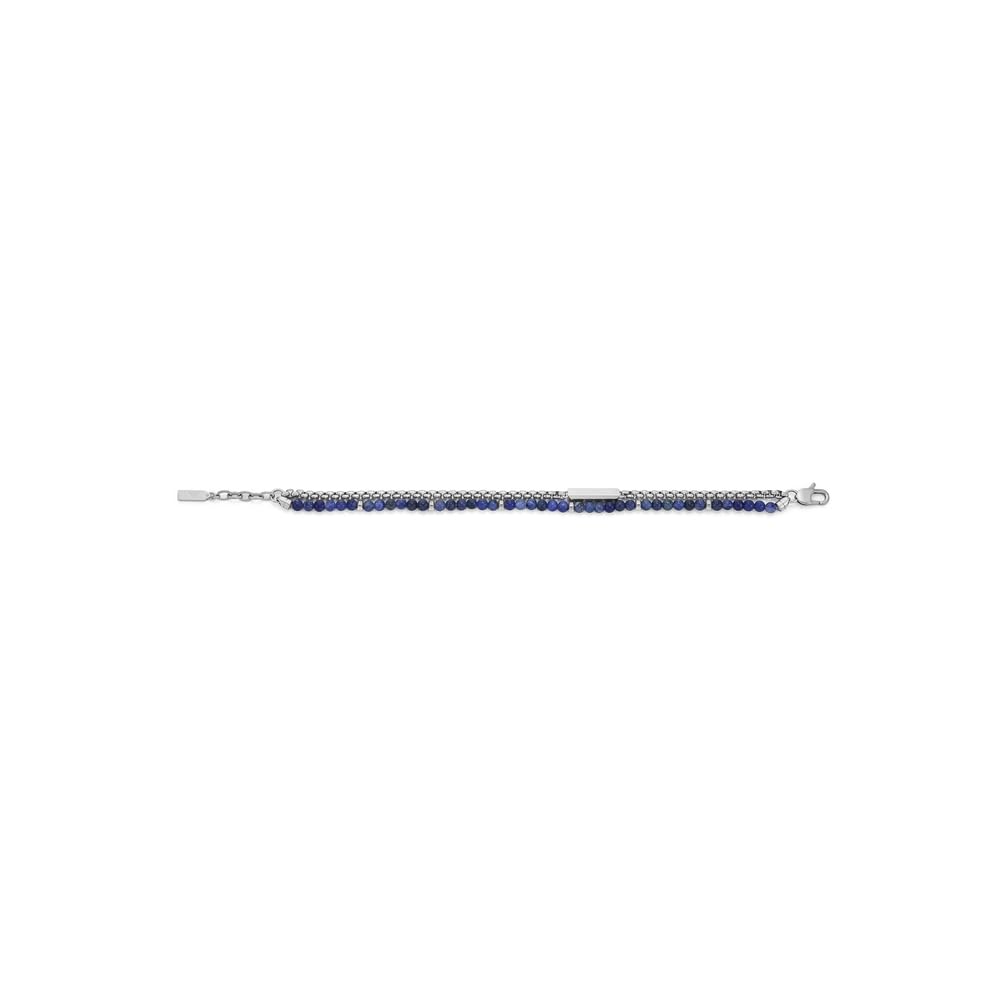 Emporio Armani Hombre Pulsera de acero inoxidable en tono plateado, EGS3323040