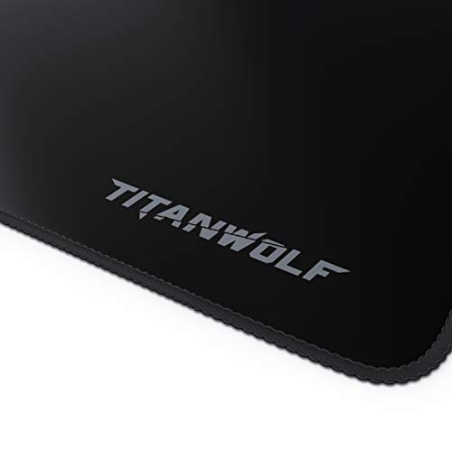 TITANWOLF - Extra Large Gaming Mouse Mat 1200x400mm Oversize - XXL Mouse Pad - Desk Pad XXXL Extended – Mice Mat Pad For Precision and Speed - Non-Slip Rubber Base – For Mouse and Keyboard - Black