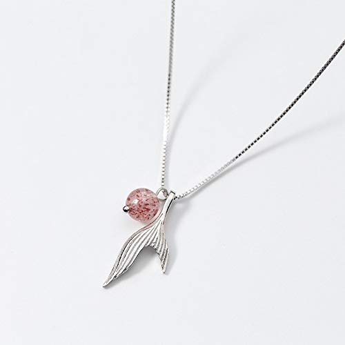 Cristal fraise véritable et breloque sirène pour sublimer vos tenues d'été