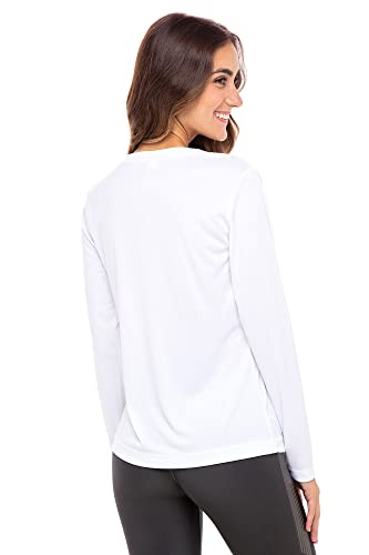 Animal Den Ladies Long Sleeve Moisture Wicking Athletic Shirts Sizes Xs-4Xl White-M #TOP2