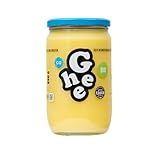 Ghee Butter BIO 590 g Geklärte Butter Reich an Vitaminen und Omega 3 6 Fettsäuren Great Taste Zertifikat Laktosefrei Ideal zum Braten Backen Ohne Zusatzstoffe Authentisches Ayurveda Butter 100% EU