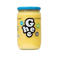 Ghee Butter BIO 590 g Geklärte Butter Reich an Vitaminen und Omega 3 6 Fettsäuren Great Taste Zertifikat Laktosefrei Ideal zum Braten Backen Ohne Zusatzstoffe Authentisches Ayurveda Butter 100% EU