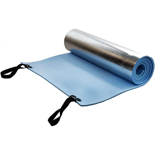 Aspect Camping Mat, 7mm Thick Outdoor Multifunctional Camping Roll Mat with Aluminum Film and Moisture-proof EVA Foam – Ideal for Hiking, Mountaineering, Picnics, and Yoga (Insulated Foam Mat)
