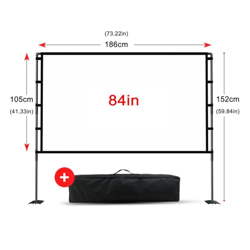 Pantalla proyector exterior sin arrugas de 84 pulgadas formato 16:9 3