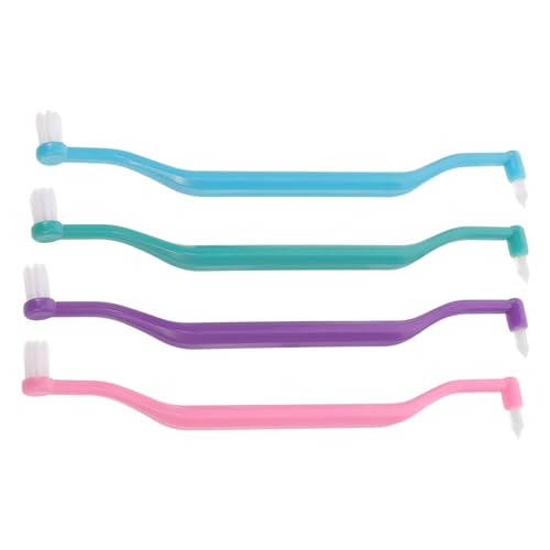VALICLUD 4 Piezas cepillo de dientes de cabezas en forma de u cepillo de dientes suave para los dientes Limpiador de dientes goma cepillo interdental cepillos de dientes el plastico