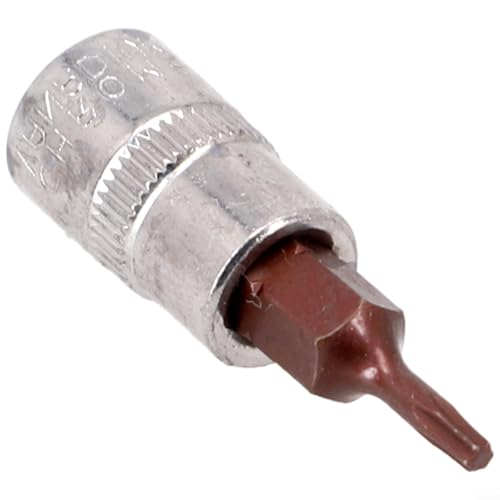 Juego de llaves de vaso con puntas de destornillador Torx/4 pulgadas T8-T40, herramienta manual de acero al cromo vanadio para trabajos de reparación y uso en taller (T8)