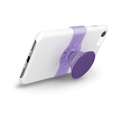 PopSockets PopSlide - Nicht Haftender PopGrip für iPhone 7/8 Silikon-Hülle - Fierce Violet – Ansicht 4
