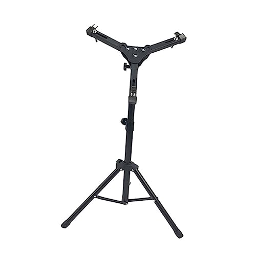FAVOMOTO Black Adjustable Drum Stand Dumb Drum Holder for Beginners Snare Pad Support Sturdy Abs Iron Construction 12 Practice Instrument Rack