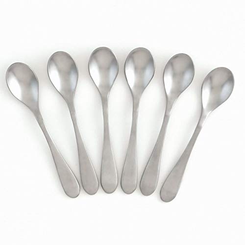 Knork 18/0 Stainless Steel Demitasse Spoon (Set Of 6), Matte Silver #TOP2