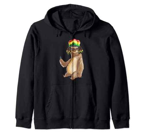 Jamaican Flag Sloth - Camiseta de pelo divertido para mujer, hombre y niño Sudadera con Capucha
