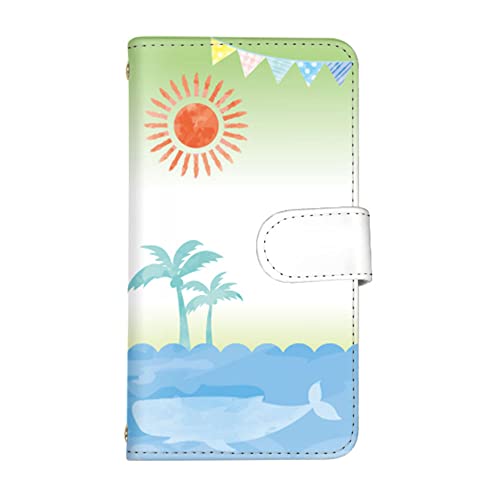 【Amazon.co.jp 限定 】スマ通 Xperia 1 Z SO-51F 対応 ケース 手帳型 ケータイ カバー カード入れ&ミラー あり マーメイドと海の生き物 スタンド式 ストラップ穴 レザー お洒落 ドコモ SO-51F (E.グリーン) tk