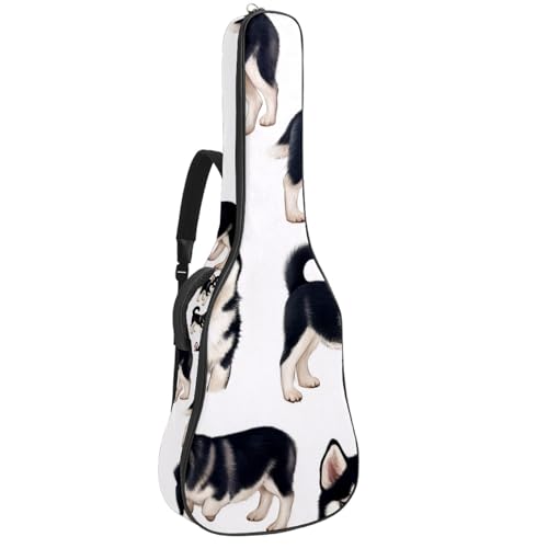 Housse guitare imperméable anti-pluie avec motif corgis coloré