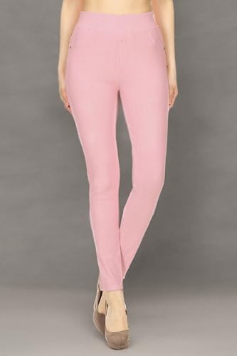 Image of Leggings Depot Women's Cotton Blend Stretch Pull-on Jeggings Casual Pants with Pockets (Available in Plus Size)