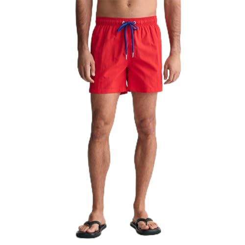 Image of GANT Men's Swim Shorts Trunks, Bright red, S