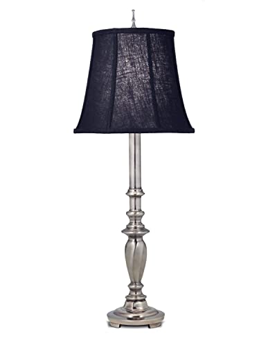 Super Big Clearance! Stiffel BL-A811-AN One Light Buffet Lamp, Antique Nickel Finish with Pearl Supreme Satin Shade