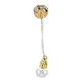 3. **ELEGANTES GOLDDESIGN**: Die Miniaturlampe hat eine raffinierte goldene Farbe und verleiht Ihrem Puppenhaus einen Hauch von Eleganz. Sein stilvolles Design schafft eine romantische und lebensechte Atmosphäre, die sich perfekt dazu eignet, die Ästhetik des Puppenhauses zu verbessern.