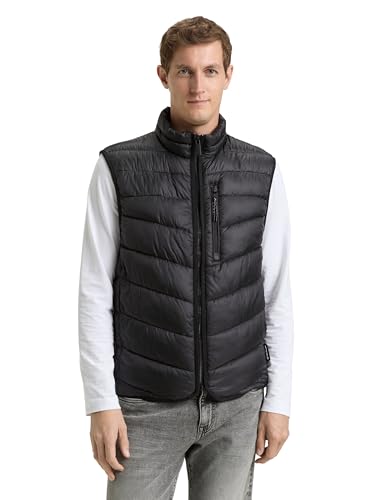 Chaleco para hombre Tom Tailor con cremallera frontal y bolsillos funcionales