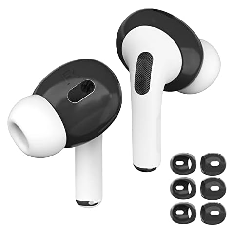 [Fit in Case] Ear Tips for AirPods Pro 2 DamonLight 3 Pairs Anti Scratches Add Grip Sport Covers [US Patent Registered] Compatible with AirPods Pro 2nd Generation (Black) Cover