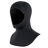 Neoprenhauben für Neoprenanzüge und Surfen, warmes und stützendes Design (3 mm, Nero, S/M)