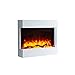 RICHEN Alva Elektrokamin - Elektrischer Wandkamin mit Heizung 1000/2000 W, realistischer 3D-Flammeneffekt, LED-Beleuchtung, Fernbedienung programmierbar, Timer, Thermostat - Weiß