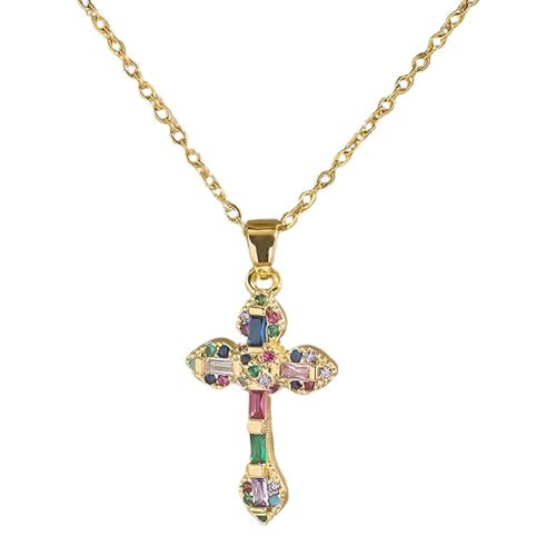 Stainless Steel Cross Pendant Necklace for Women - Minimalist Religious Jewelry for Women, Hypoallergenic Fashion Necklaces