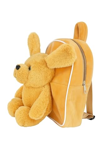 Image of Soft Plush Yellow Teddy Backpack for Kids | Cute School & Travel Bag |