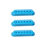 DIAO79NI 3PCS Pro Plastic 48/50/52mm Stratocaster Guitar Single Coil Pickup Covers Set for Import Strat Squier (Light Blue)