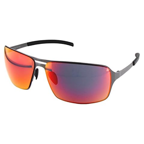 ActiveSol HYPERION Sunglasses men | anthracite / brown / black | mirrored / non-mirrored | UV-400 protection | metal frame (anthracite with red mirror lenses) Cover