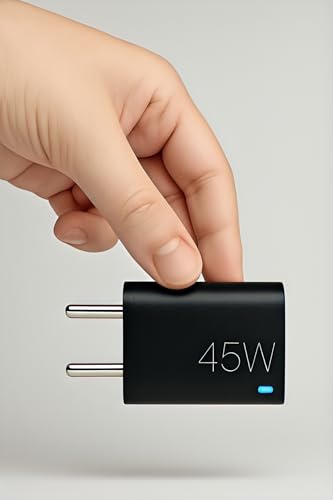 Image of mifaso 45W Type C Fast Wall Charger with PD Technology|Fast Charging Compatible with Lava Bold /Agni /Blaze X /Blaze Duo /Storm 5G /Agni 2 /Samsung /Google|Laptop|Tablet|Support 33W Mobile Charger,Black