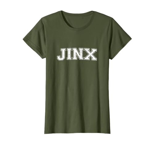 Plain Style Personalised Name Classic Jinx T-Shirt, Women, Olive Green, XX-Large