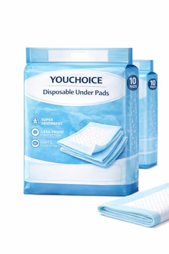 Image of Extra Large Underpads 80x100 cm Anti-Slip Disposable Underpads - Highly Absorbent Leak-Proof Disposable Bed & Chair Protectors - Soft Adult Incontinence Under Pads- Pack of 20