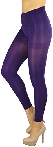 Image of ToBeInStyle Women's Opaque Ankle Long Nylon Footless Fun Tights Pantyhose