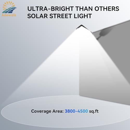 9000W Pro Large Solar Street Lights Outdoor with Thickened Shell, Commercial Grade Street Light Dusk to Dawn, Solar Lights Outdoor with Motion Sensor and Remote Control for Yard, Patio, 2 Pack