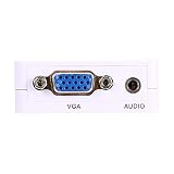 Konwerter Mini HDMI2VGA 1920x1080 @ 60Hz Konwerter audio i wideo Sygnał cyfrowy na VGA Analog dla Na Blue-ray DVD, dekodery HD