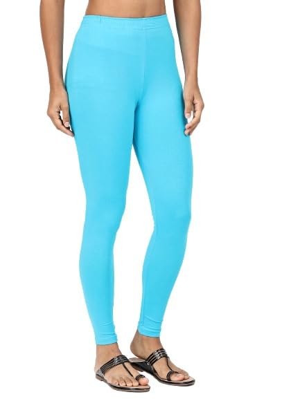 Image of Robinbosky Premium Stretchable Cotton Ankle Legging for Women | Suitable for Formal wear & Casual wear | High-End Elastic Makes The Leggings Squat Proof and Durable for Travel, Yoga, & Workout.